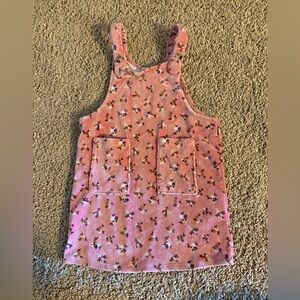 btween Pink Floral Kids Dress with Pockets